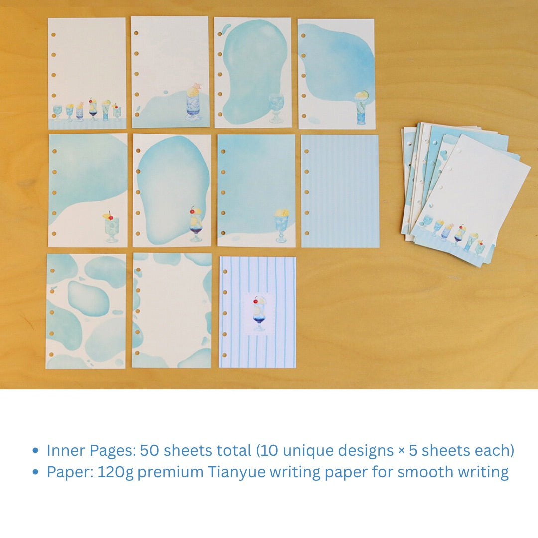 Original Blue Drink Loose-Leaf Notebook – M5 / A7 Sizes