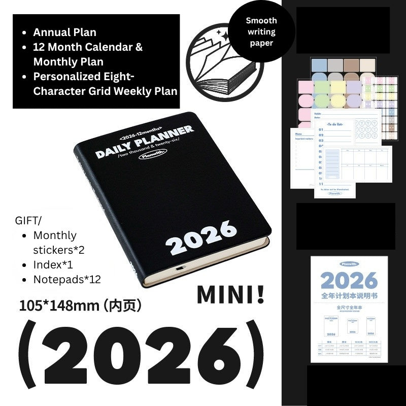 2026 Plan Smarter Daily Planner (A6 & Slim)