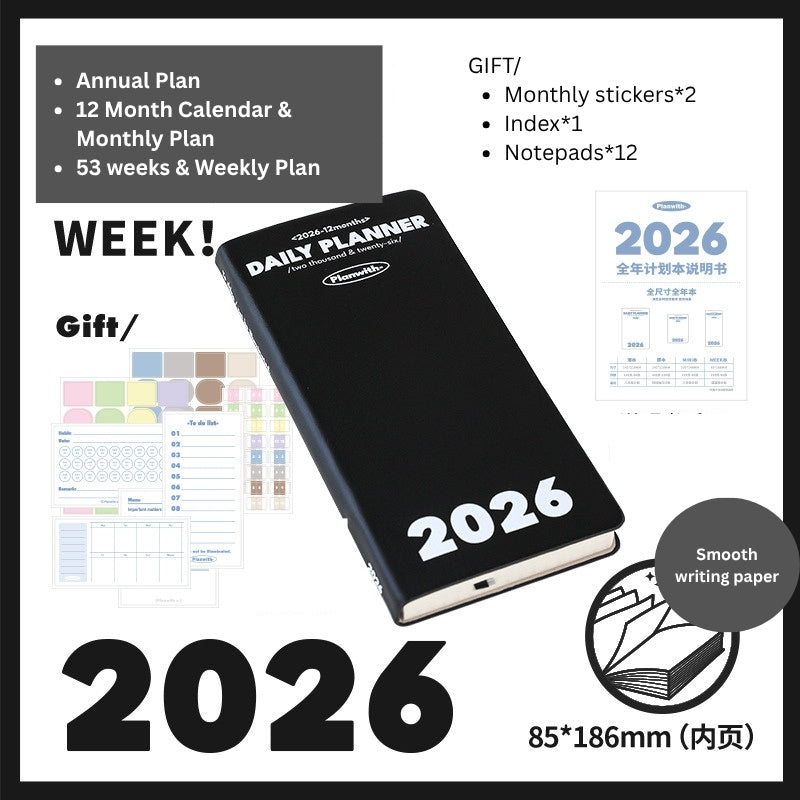 2026 Plan Smarter Daily Planner (A6 & Slim)