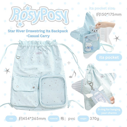 Star River Lightweight Drawstring Ita Bag