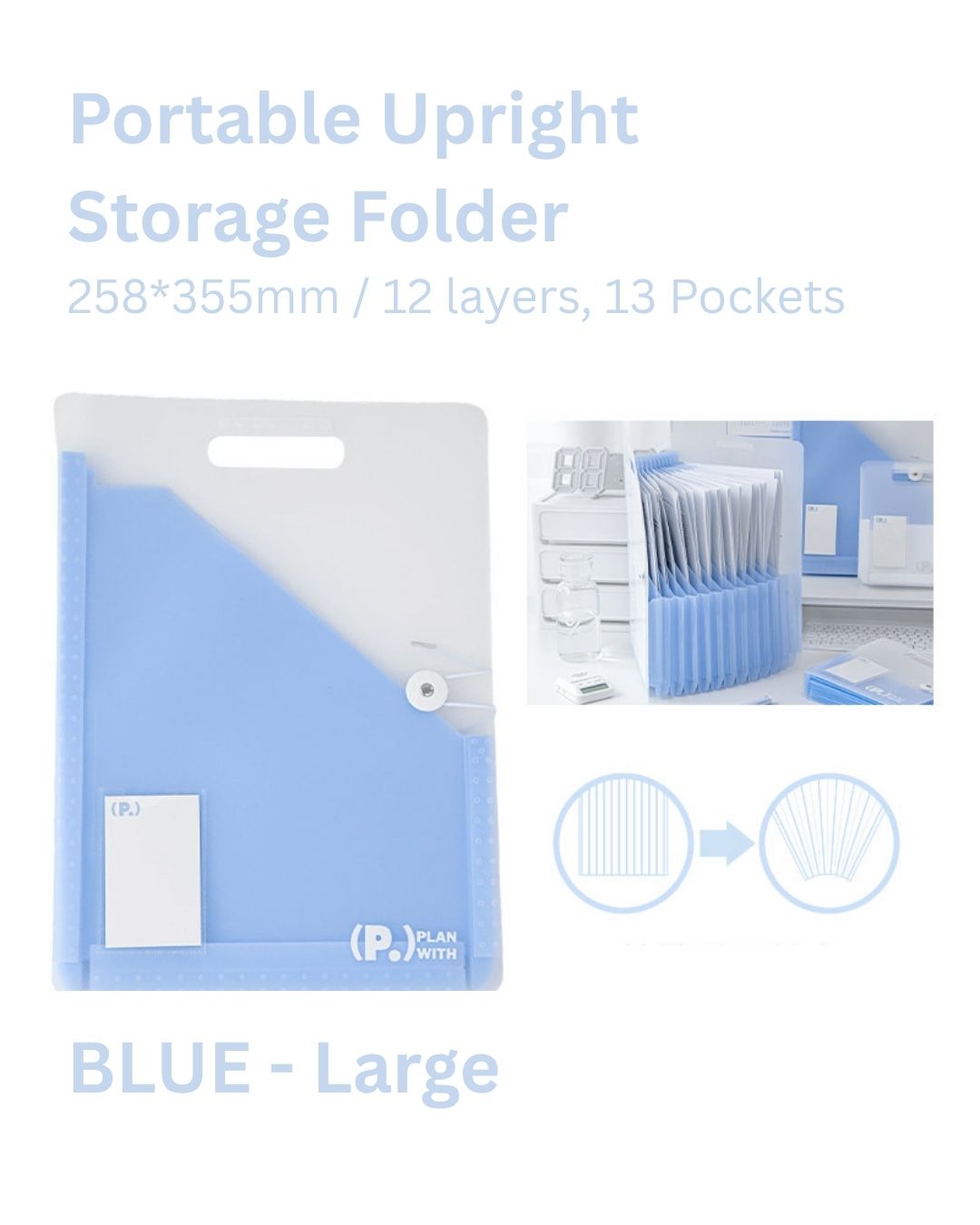 Portable Standing Accordion Folder