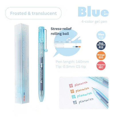 Transparent Frosted Mindflow 4-in-1 Stress-Relief Pen