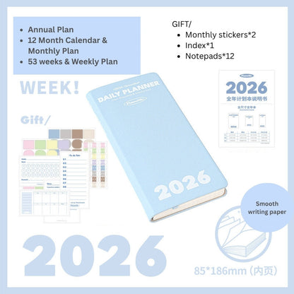 2026 Plan Smarter Daily Planner (A6 & Slim)