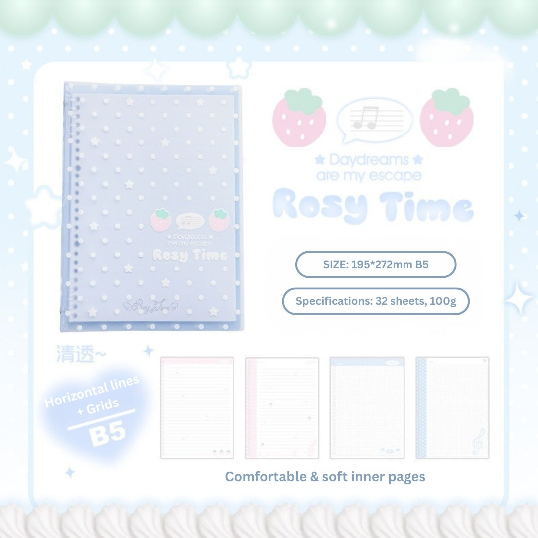 The Berry Sweet Soft-Touch Hand-friendly B5 Loose-Leaf Notebooks