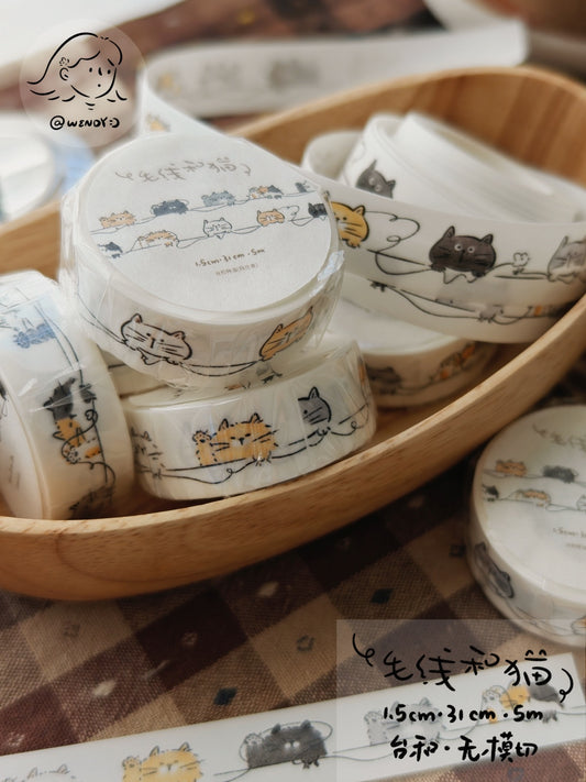 Yarn & Cats Original Illustrated Washi Tape