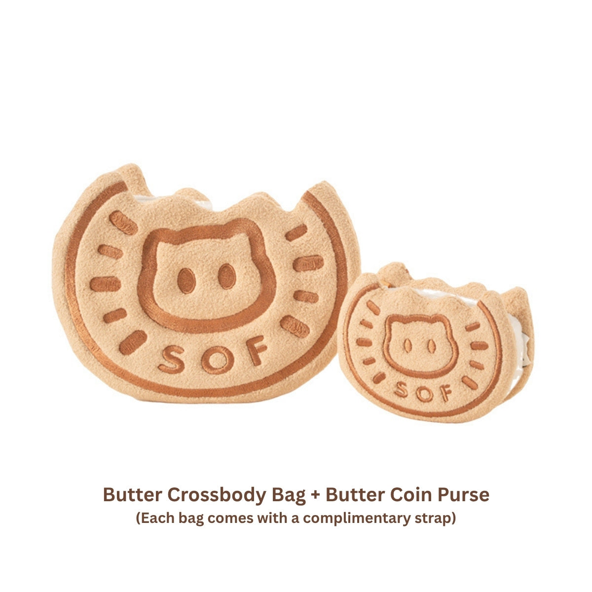 Original Cookie Cat Plush Coin Purse & Crossbody Bag