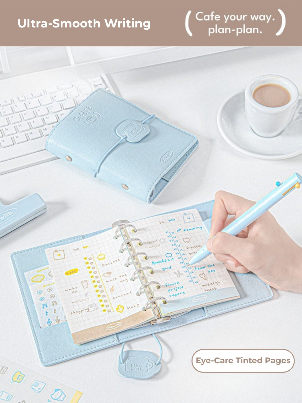 Caféfé Series A7 Soft-Touch Refillable Binder