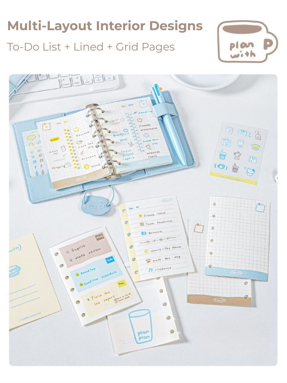 Caféfé Series A7 Soft-Touch Refillable Binder