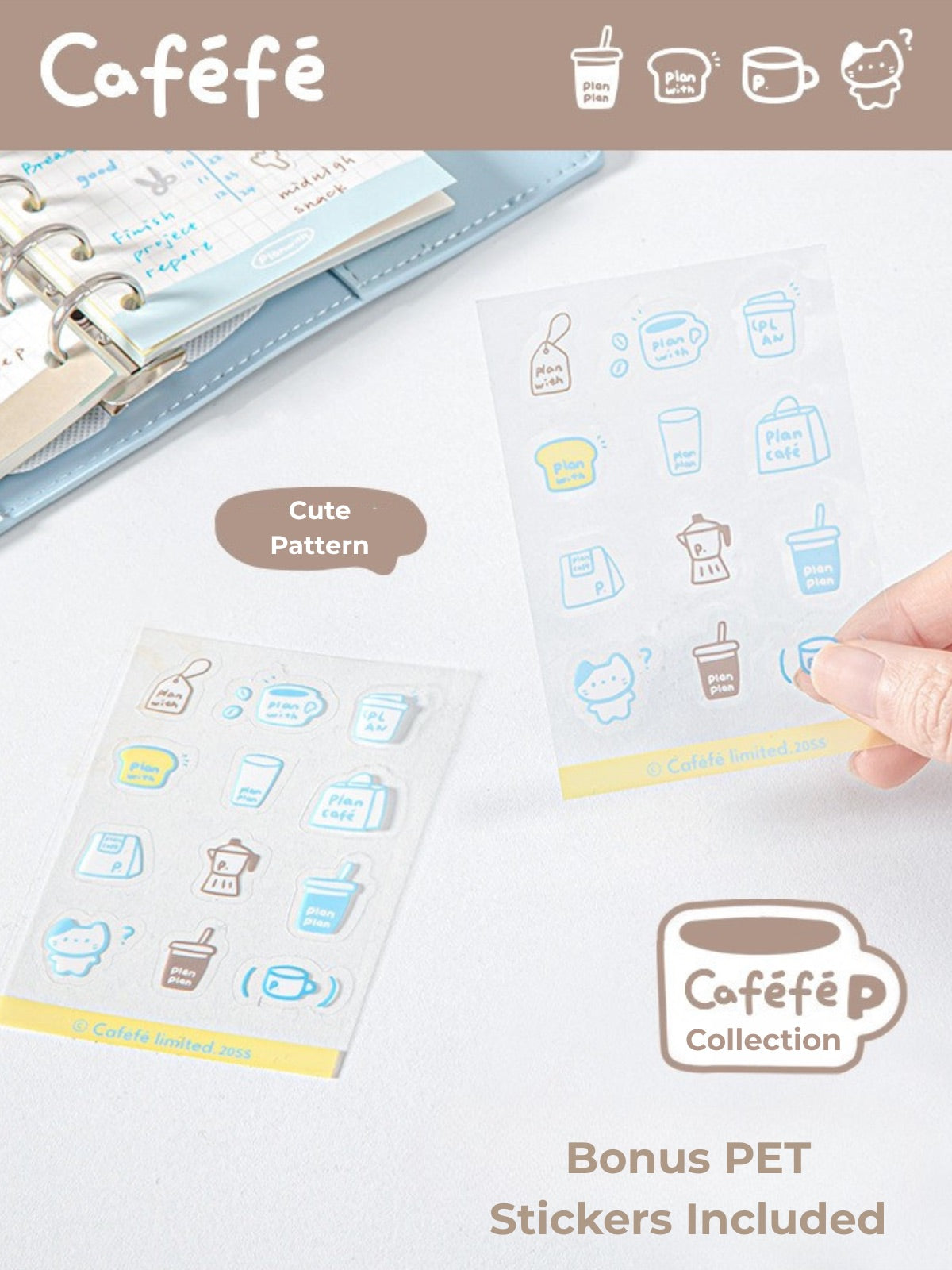Caféfé Series A7 Soft-Touch Refillable Binder