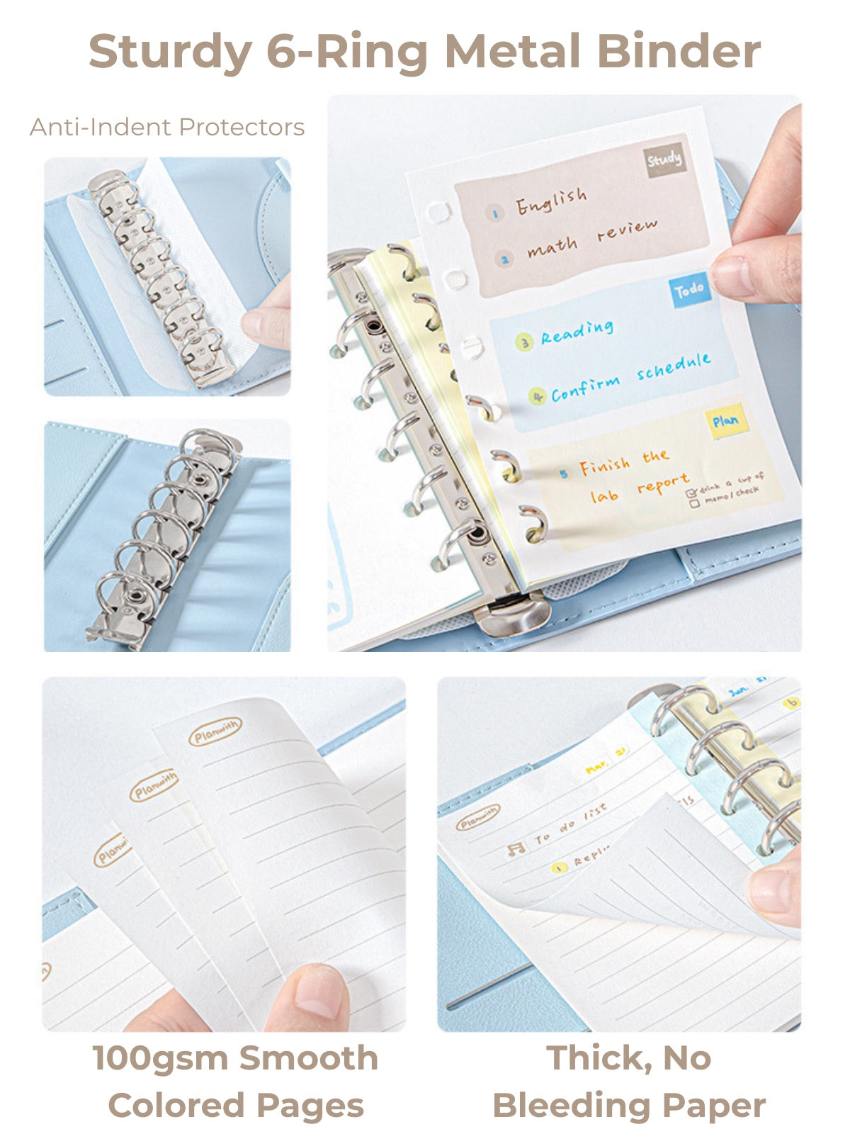 Caféfé Series A7 Soft-Touch Refillable Binder