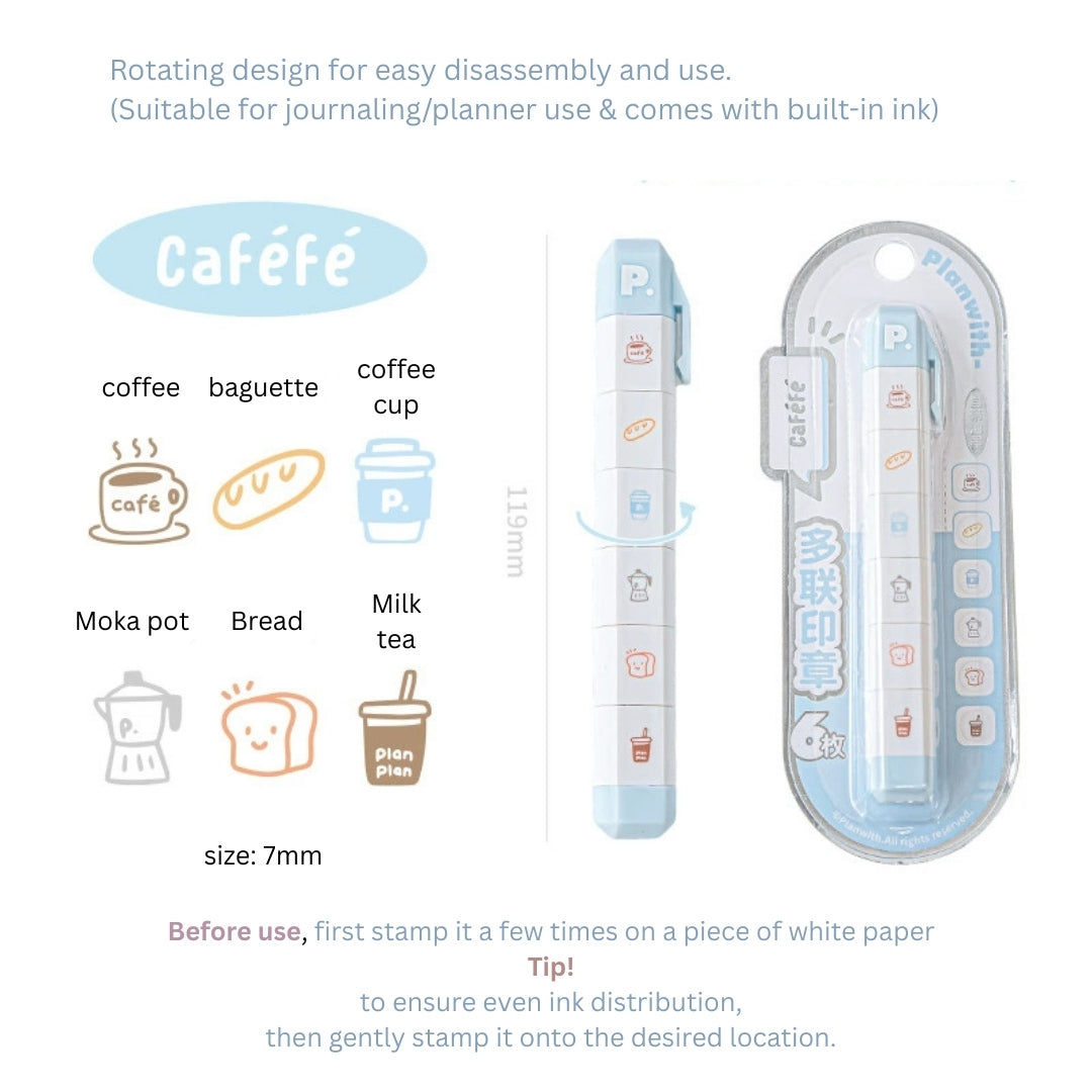 Multi-Pattern 6-in-1 Pen Stamp Set