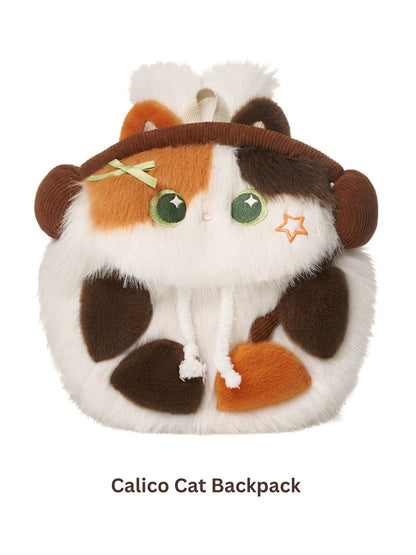 Headphone Cat Plush Backpack