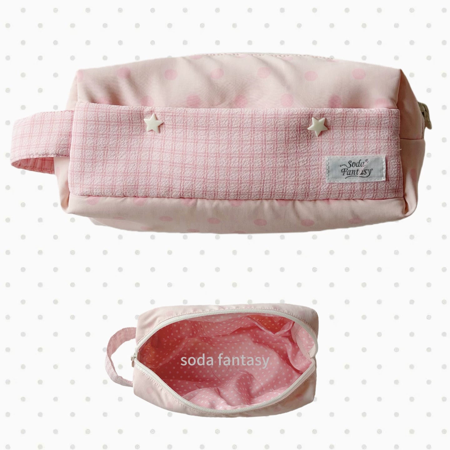 Original Pink Polka Dot Pencil Pouch