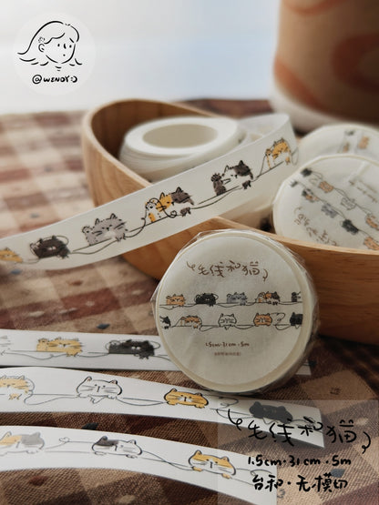 Yarn & Cats Original Illustrated Washi Tape