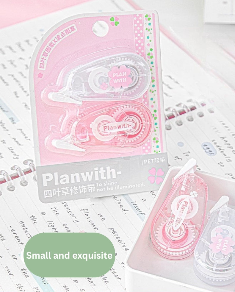 Lucky Clover PET Decorative Tape for Journaling & Note-Taking