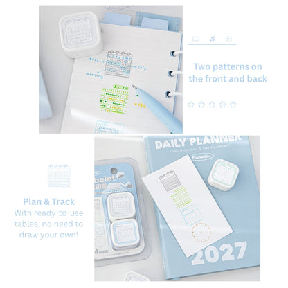 Cubelet Versatile Dual-Sided 4-in-1 Pre-Inked Stamp