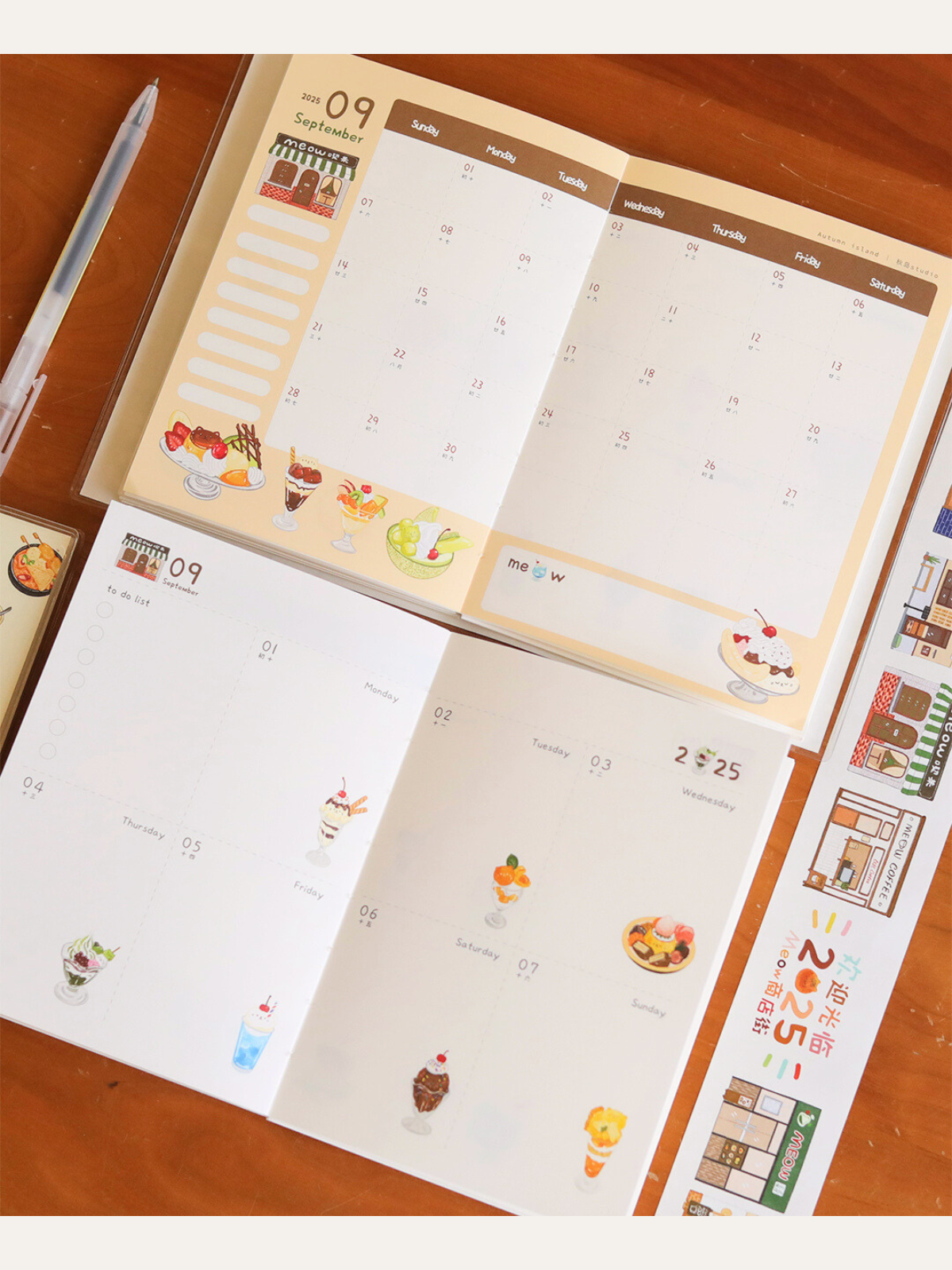 Original 2025 Food Shop Collection B6 Planner