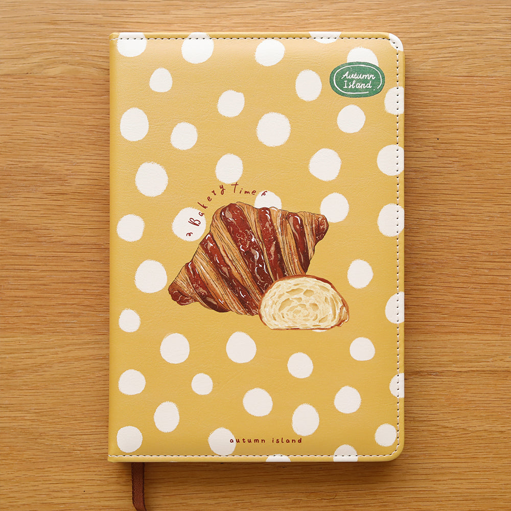 Bread Baking Illustration A5 PU Leather Notebook