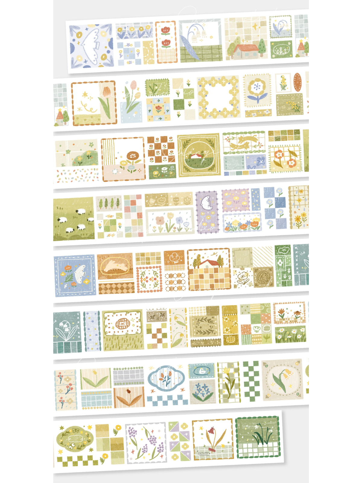 Clips and Fabric Pattern Special Oil Washi Tape