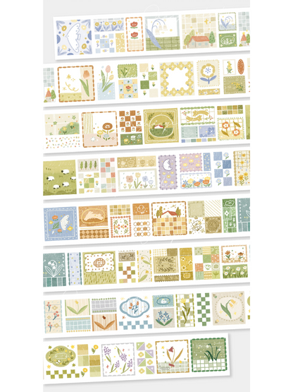 Clips and Fabric Pattern Special Oil Washi Tape