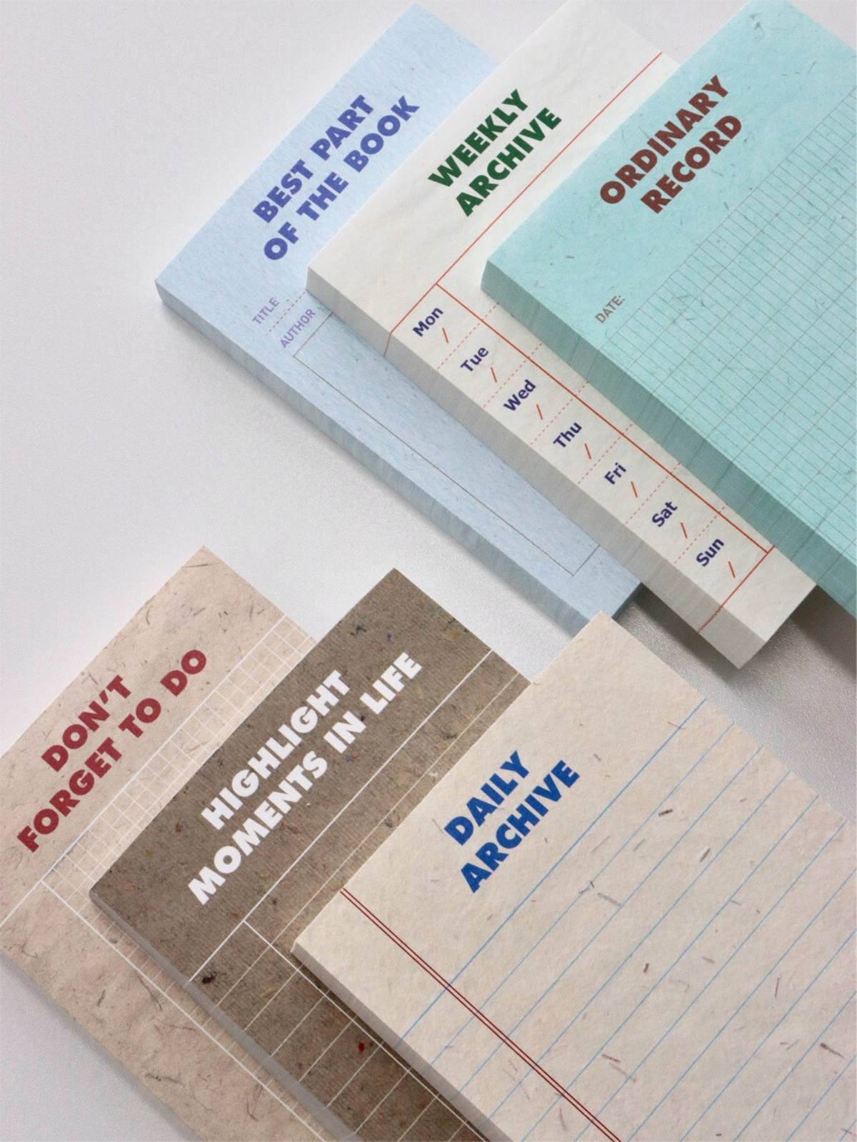 Texture Series - Retro Style Functional Planning Notepads