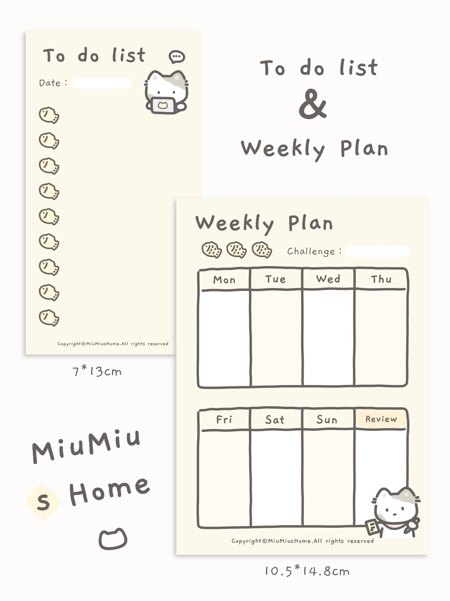 Miu Miu Weekly Planner & To Do List