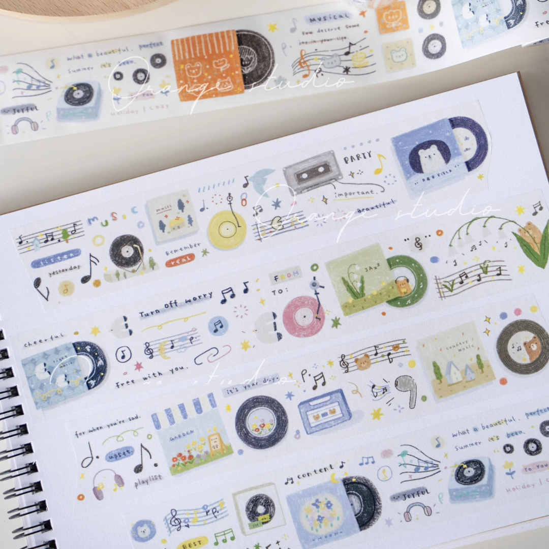 Country Music Washi Tapes with Special Oil