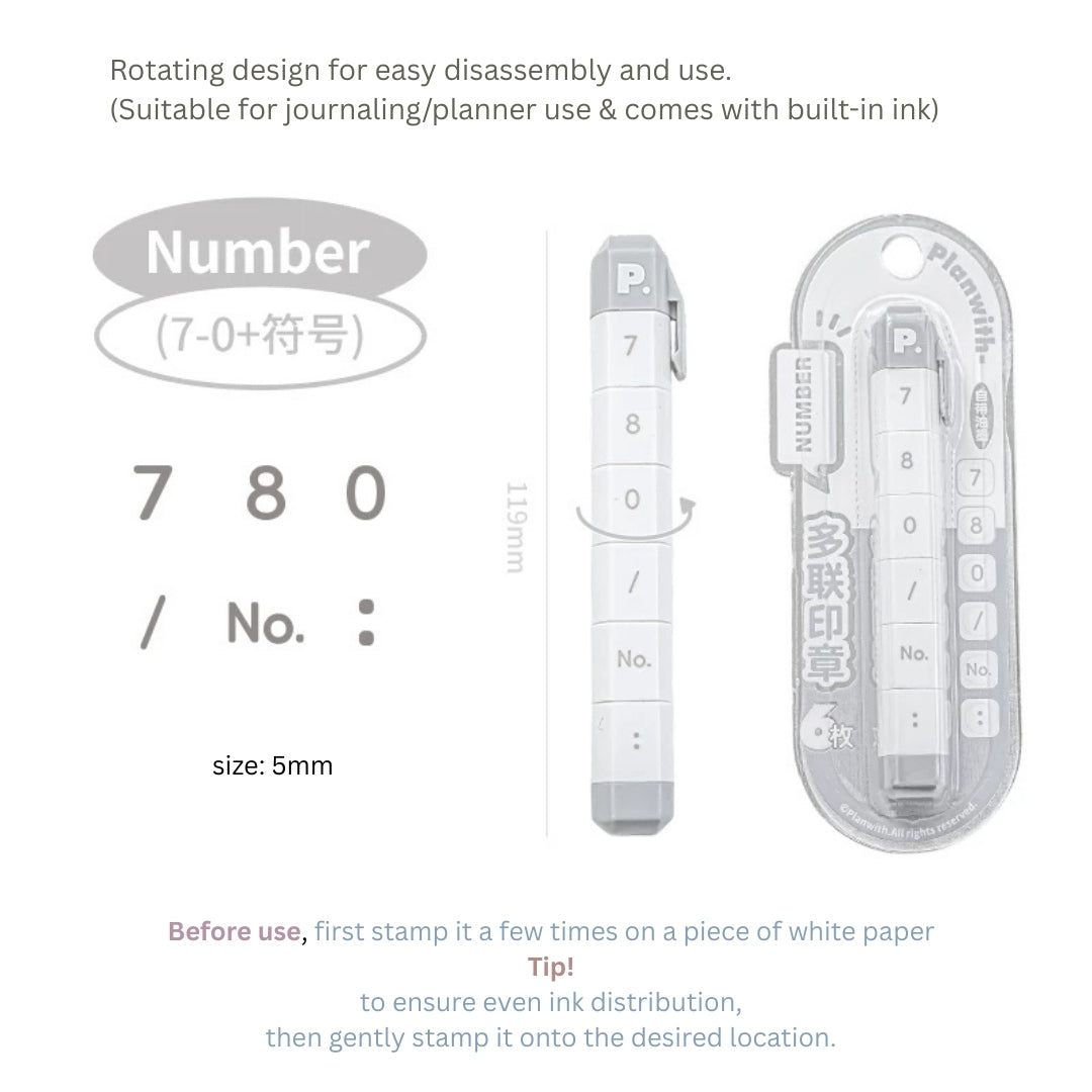 Multi-Pattern 6-in-1 Pen Stamp Set