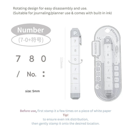 Multi-Pattern 6-in-1 Pen Stamp Set