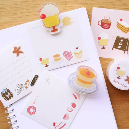 Coffee/Dessert/Bread Hand-Painted Mini Notepads