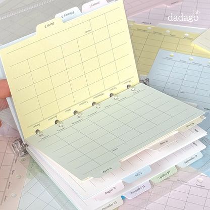 12-month Schedule Planner Pads M5/A7 Refills