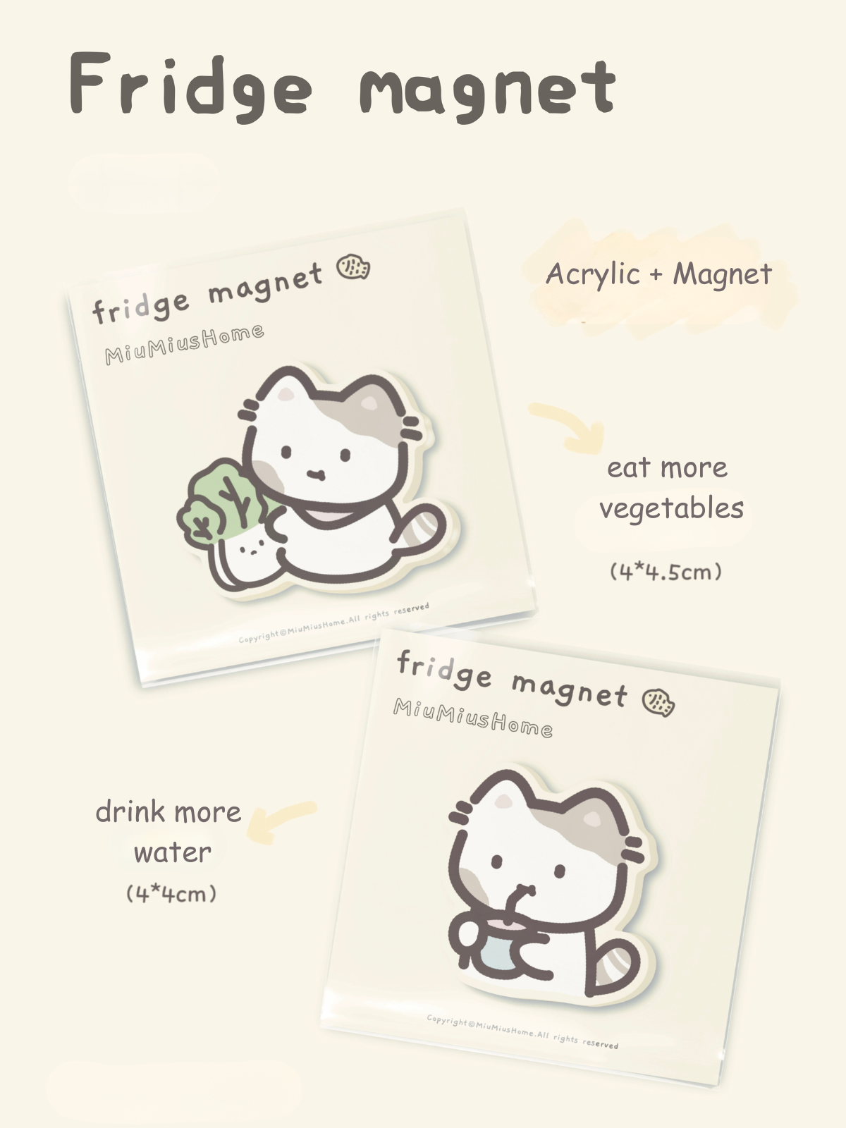 Little Miu Fridge Magnets