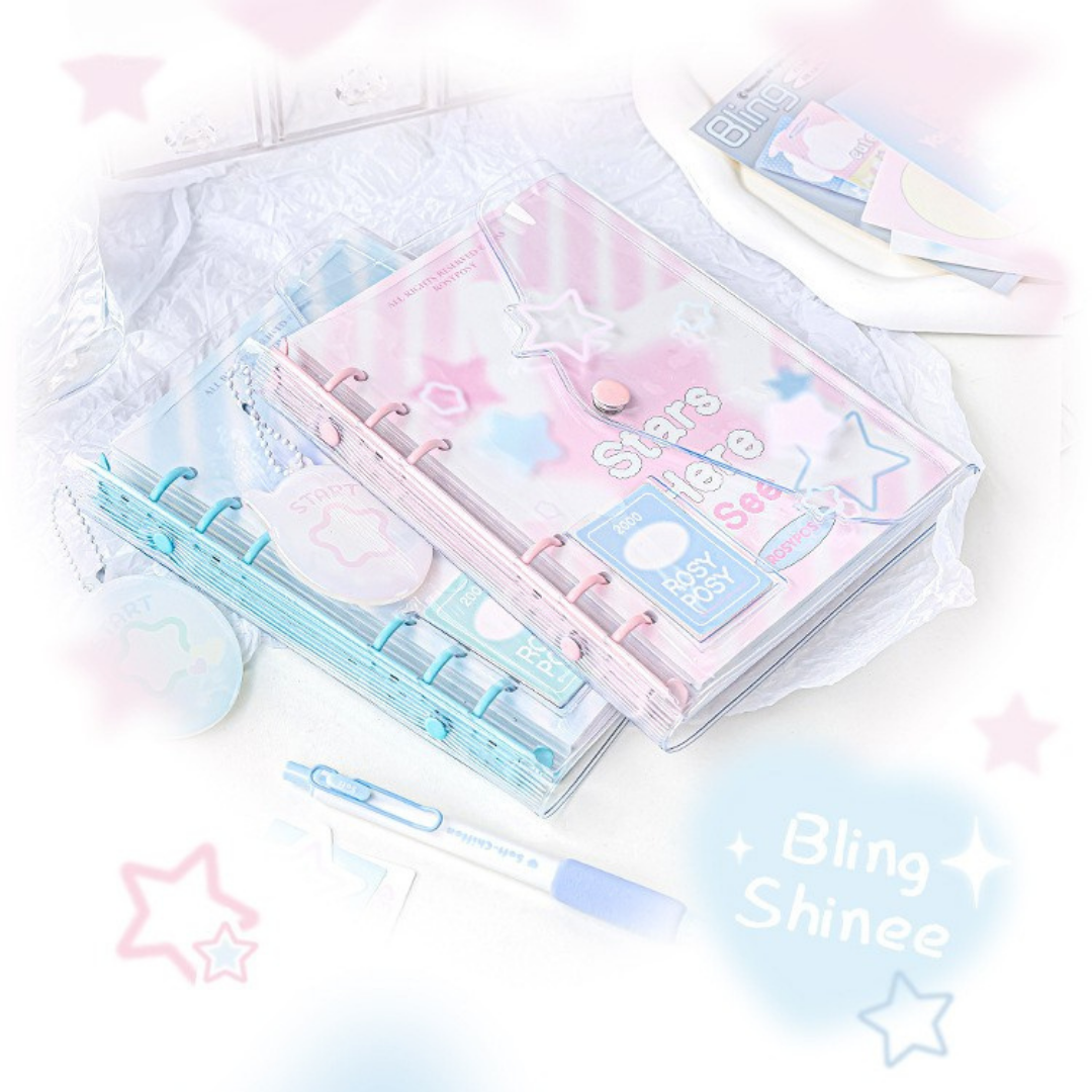 Envelope Star Coil Notebooks - Cute DIY Loose-leaf Journal