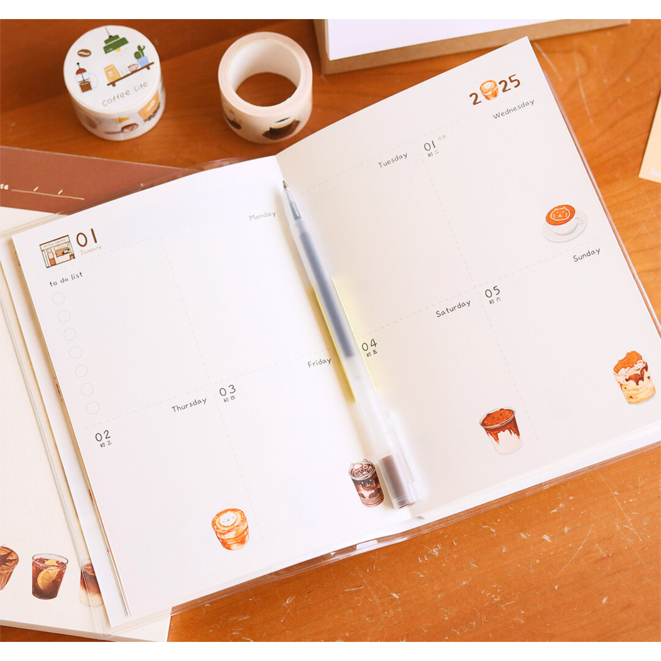 Original 2025 Food Shop Collection B6 Planner