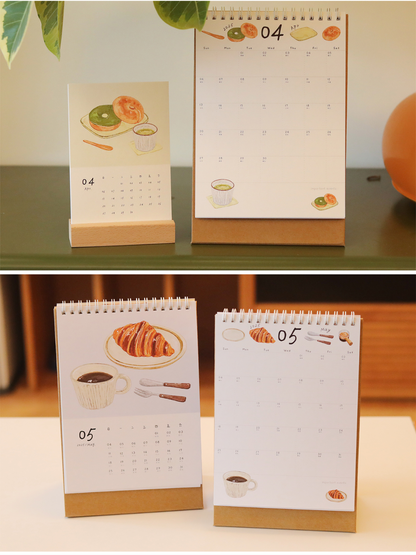 Original 2025 Coffee Bread Hand-painted Illustration Calendar