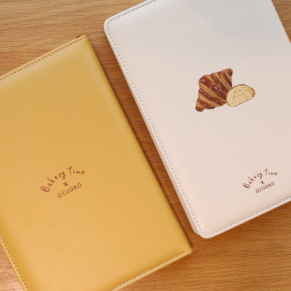 Bread Baking Illustration A5 PU Leather Notebook