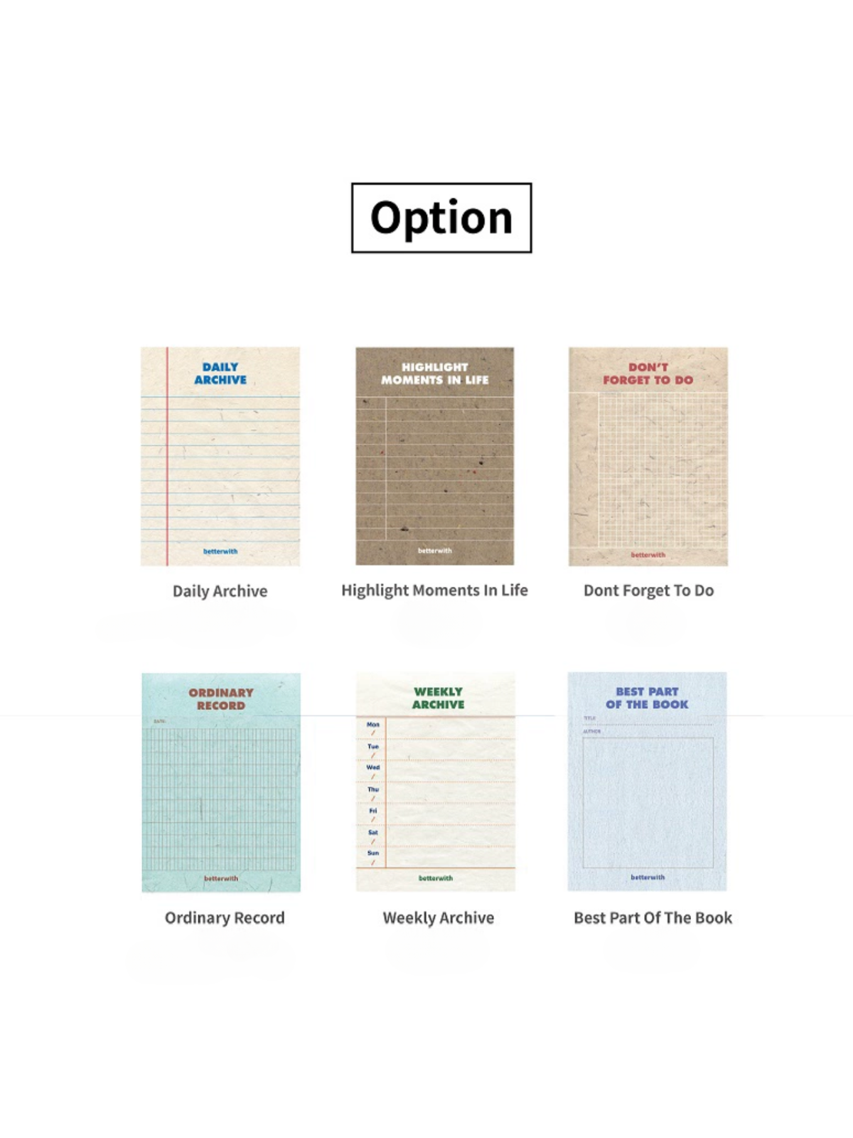 Texture Series - Retro Style Functional Planning Notepads