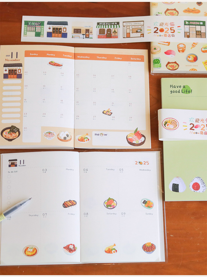 Original 2025 Food Shop Collection B6 Planner