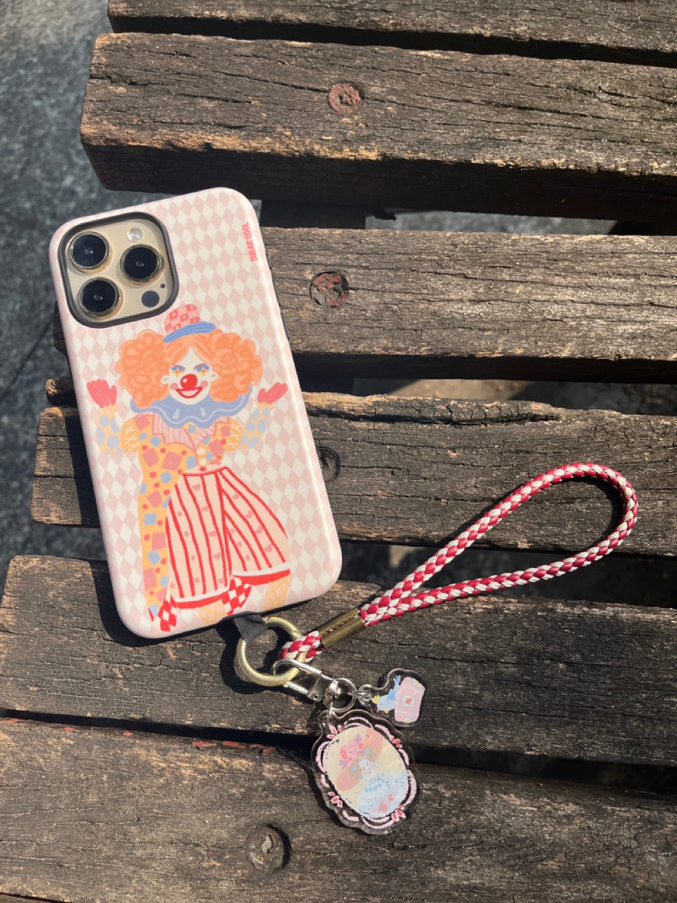 Retro PU Leather Braided Phone Strap with Charms