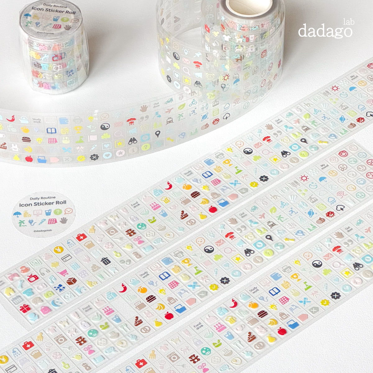 Daily Life Function Icon Tape Cut Film Sticker Roll - SOLD OUT