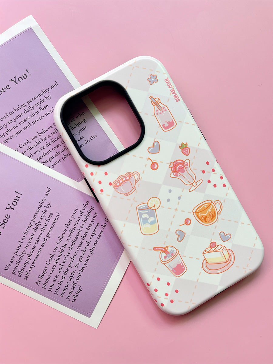 Sweet Sip Double Layer Film Shell Phone Case