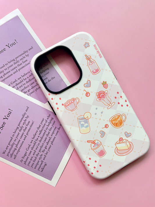 Sweet Sip Double Layer Film Shell Phone Case