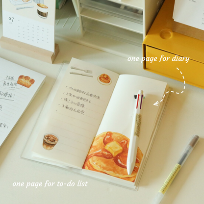 Coffee Bread • Two-Page Diary Per Day Notebook