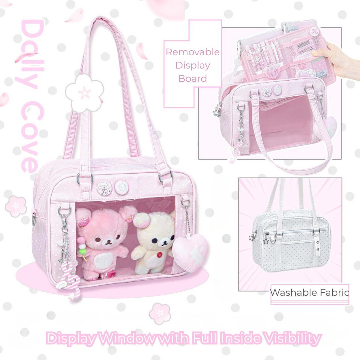 Clear Window Doll Carrier Ita Tote Bag