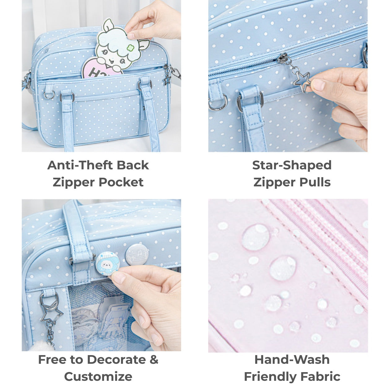 Clear Window Doll Carrier Ita Tote Bag