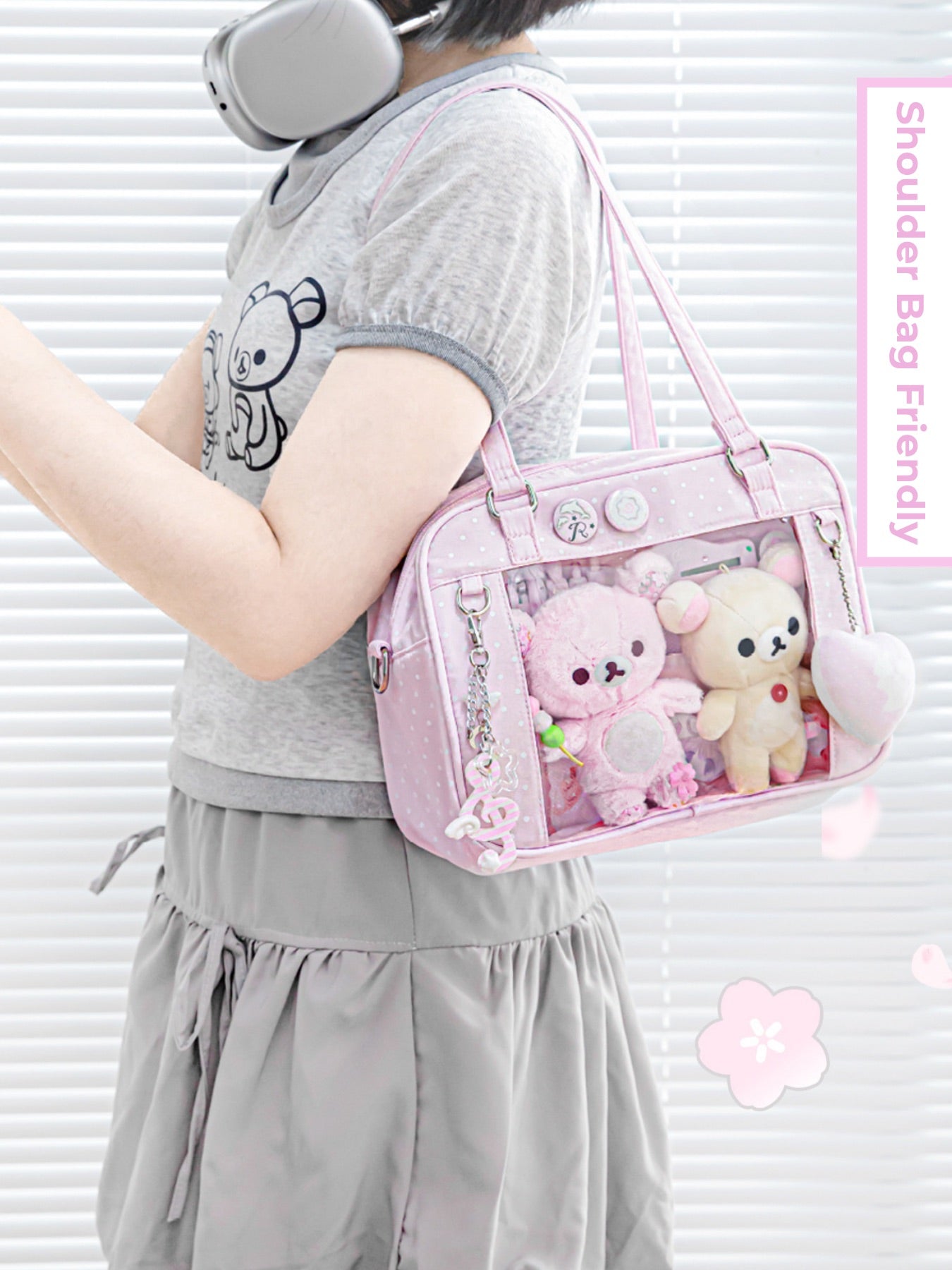Clear Window Doll Carrier Ita Tote Bag