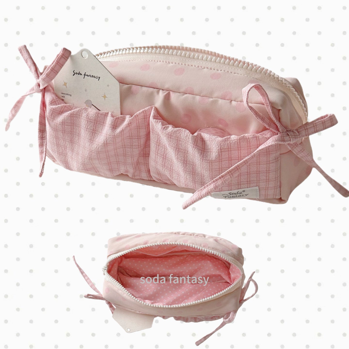 Original Pink Polka Dot Pencil Pouch