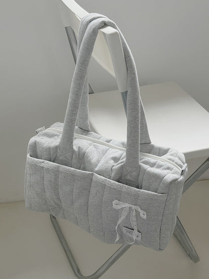 K-Style Puffer Tote Bag for Commute & Travel