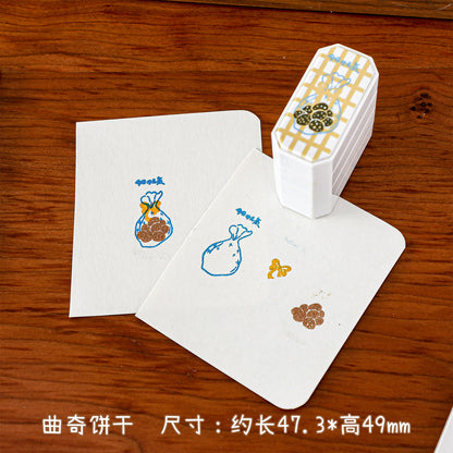 Creative Cute Multi-Layer Cartoon Stamp Set - Candy, Cookie, Cherry Cake