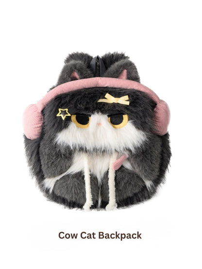 Headphone Cat Plush Backpack